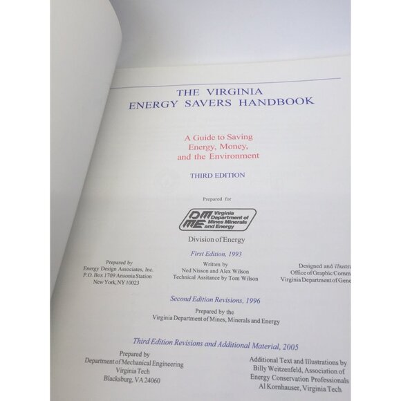 The Virginia Energy Savers Handbook 2006 Guide to Saving Energy Money Environmen - Picture 12 of 14